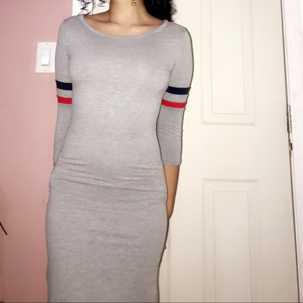 Grey Tight fit casual dress